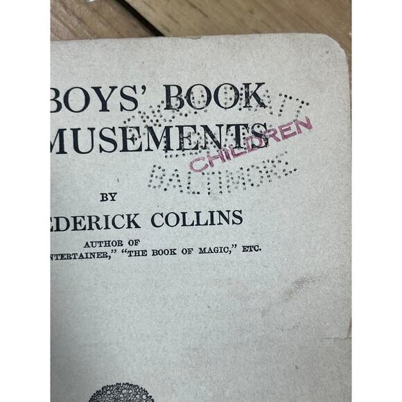 Antique Boys Book of Amusements by A. Frederick Collins 1929. Original Bookmark! - Picture 4 of 9